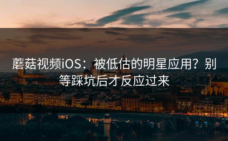 蘑菇视频iOS：被低估的明星应用？别等踩坑后才反应过来  第1张