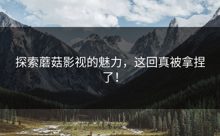 探索蘑菇影视的魅力,这回真被拿捏了! 第1张 探索蘑菇影视的魅力,这回真被拿捏了! 第1张